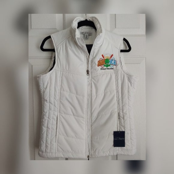 Port Authority Puffer Vest White M Hiram Walker - Picture 1 of 11